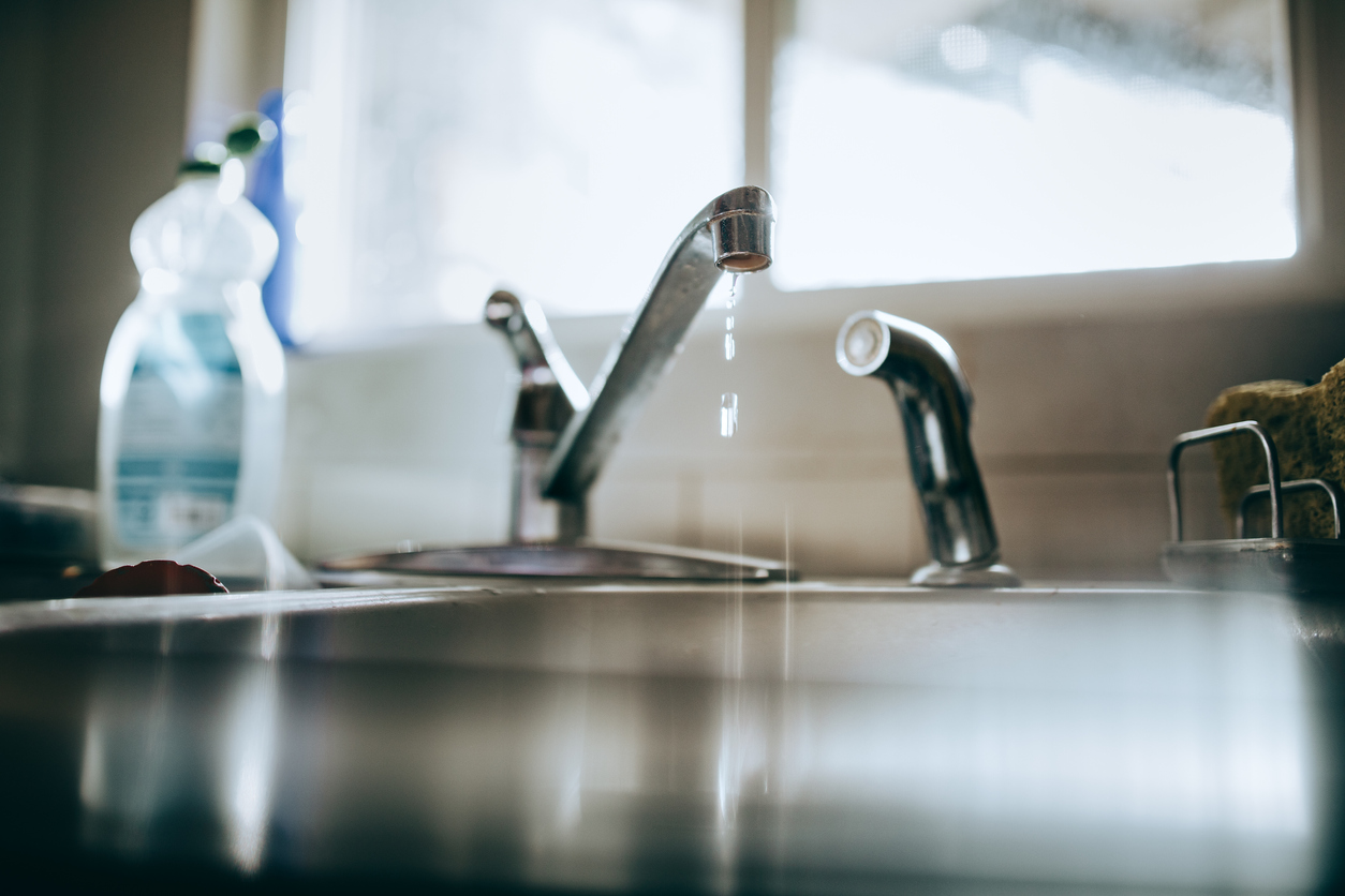 A leaking sink faucet, while slow, can add up to increase your overall bill.  Repair quickly to conserve water.